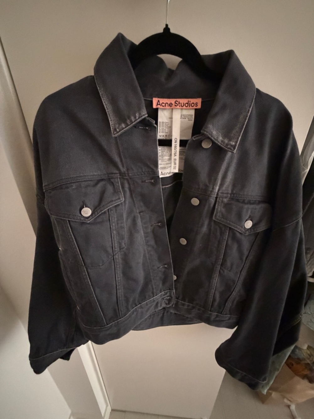 Acne Women's Black Denim Jacket